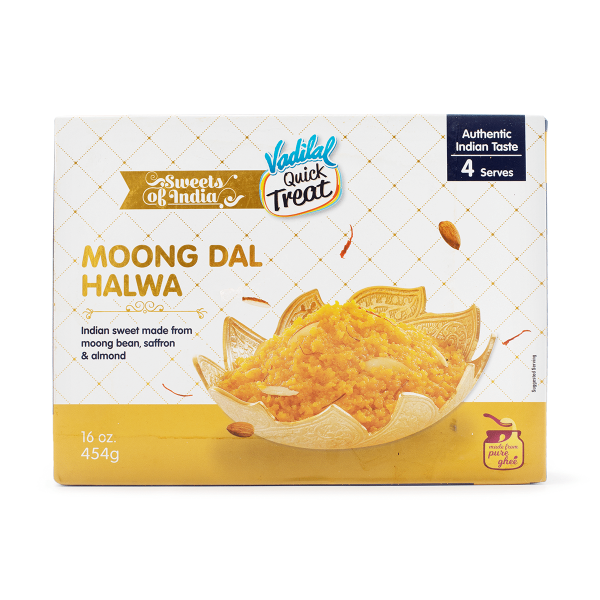 Chè Hạnh Nhân Đậu Xanh Kiểu Ấn (Moong Dal Halwa) Vadilal 454 g 454 g
