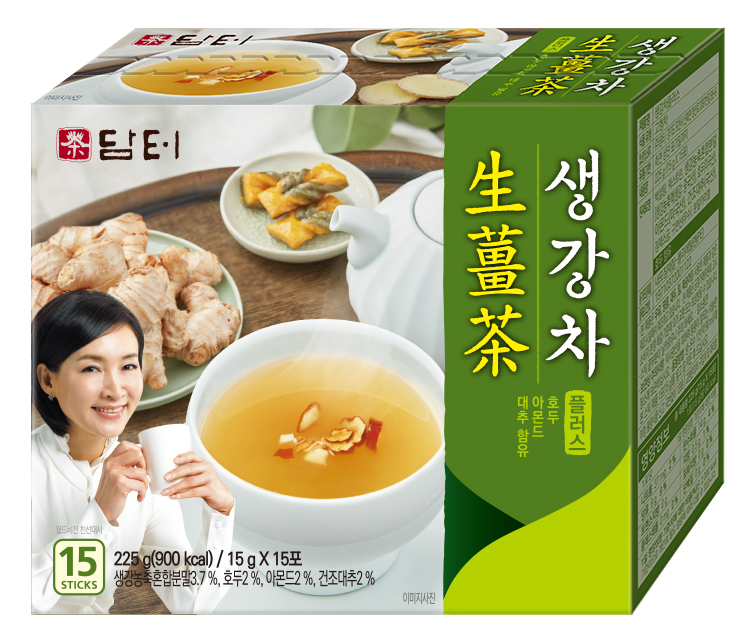 thumbnail image 2 of DAMTUH Korean Traditional Ginger Tea – 15 Premium Stick Packets (Powdered Instant Drink) 2 of 4