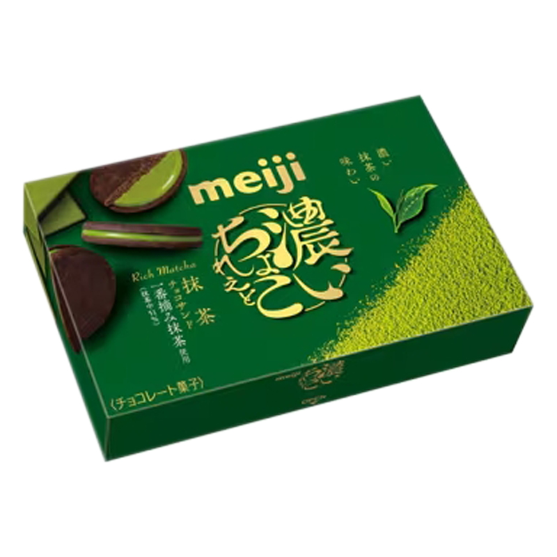 macha1335様購入専用 日本直送」Meiji・リッチ抹茶チョコサンド 6枚入り - Weee!