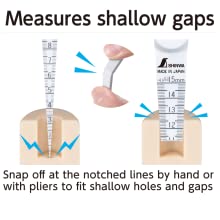 Snap off to measure shallow gaps