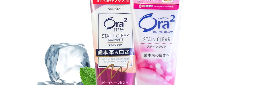 【日本直邮】SUNSTAR ORA2 增量限定版皓乐齿 深层清洁牙膏 鲜桃薄荷味 140g 