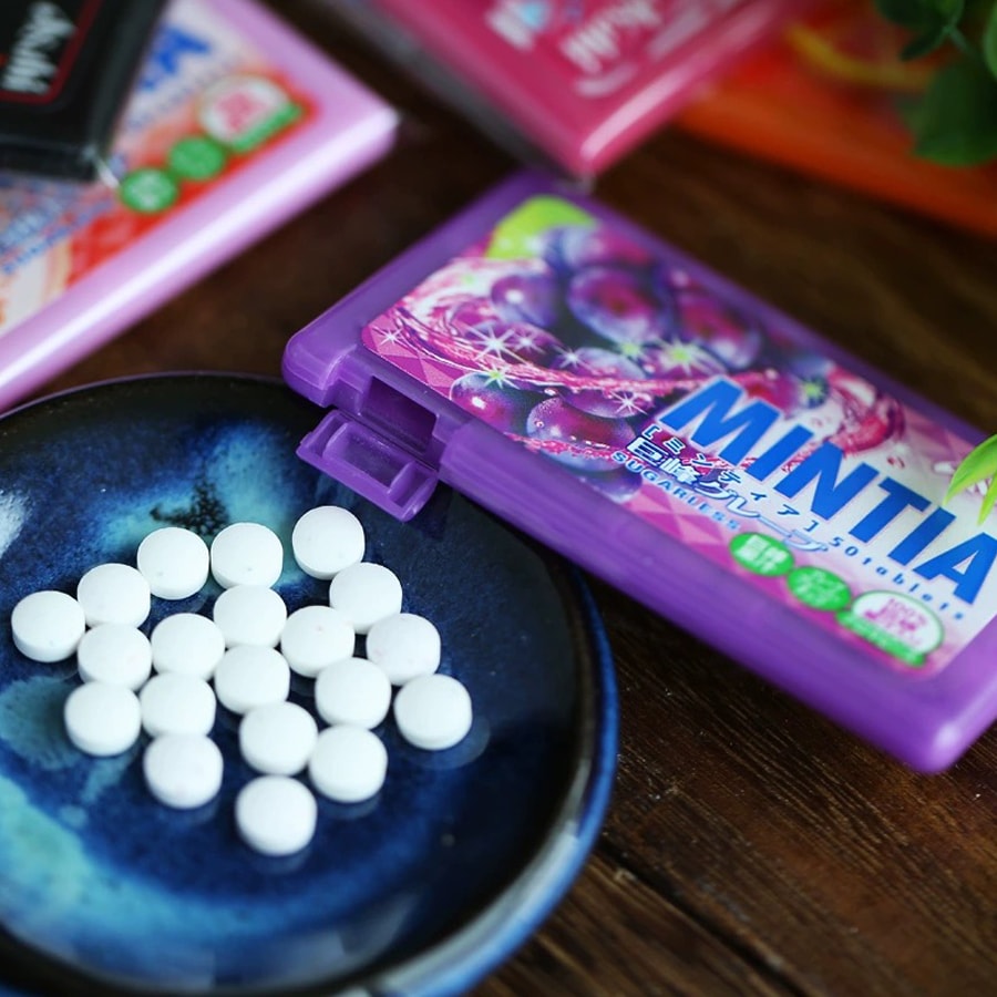 Japanese Mints Get ASAHI Mintia Sugarless Mints Kyoho Grape Flavor 50 tablets ...