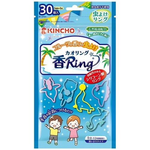 大日本除虫菊(金鸟)虫よけ香环〈カオリングV〉buruー（フルーツの香り）30个入