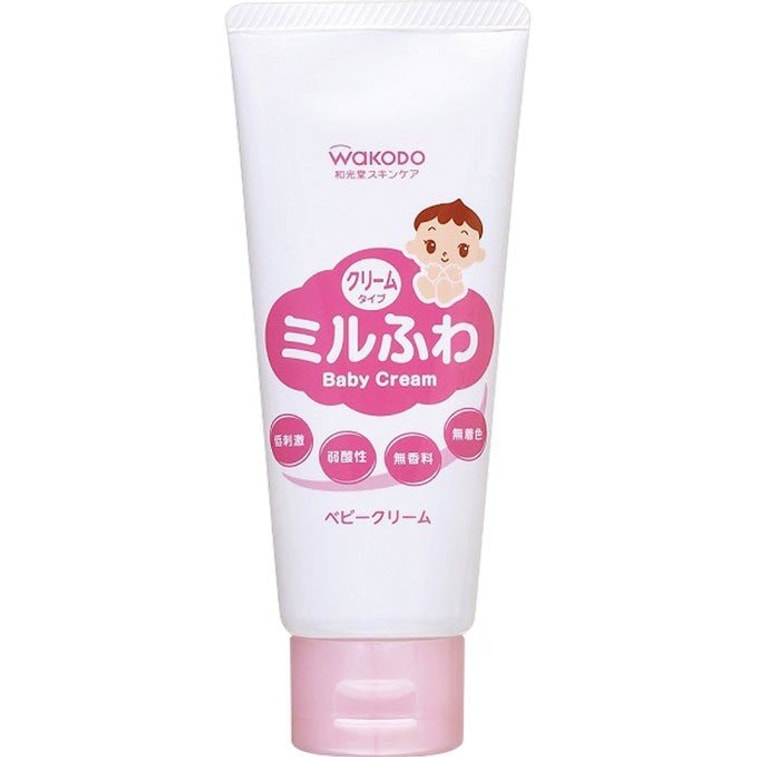 商品详情 - 【日本直邮】日本Wakodo 和光堂婴儿童宝宝保湿弱酸性面霜润肤霜乳霜 60g - image0
