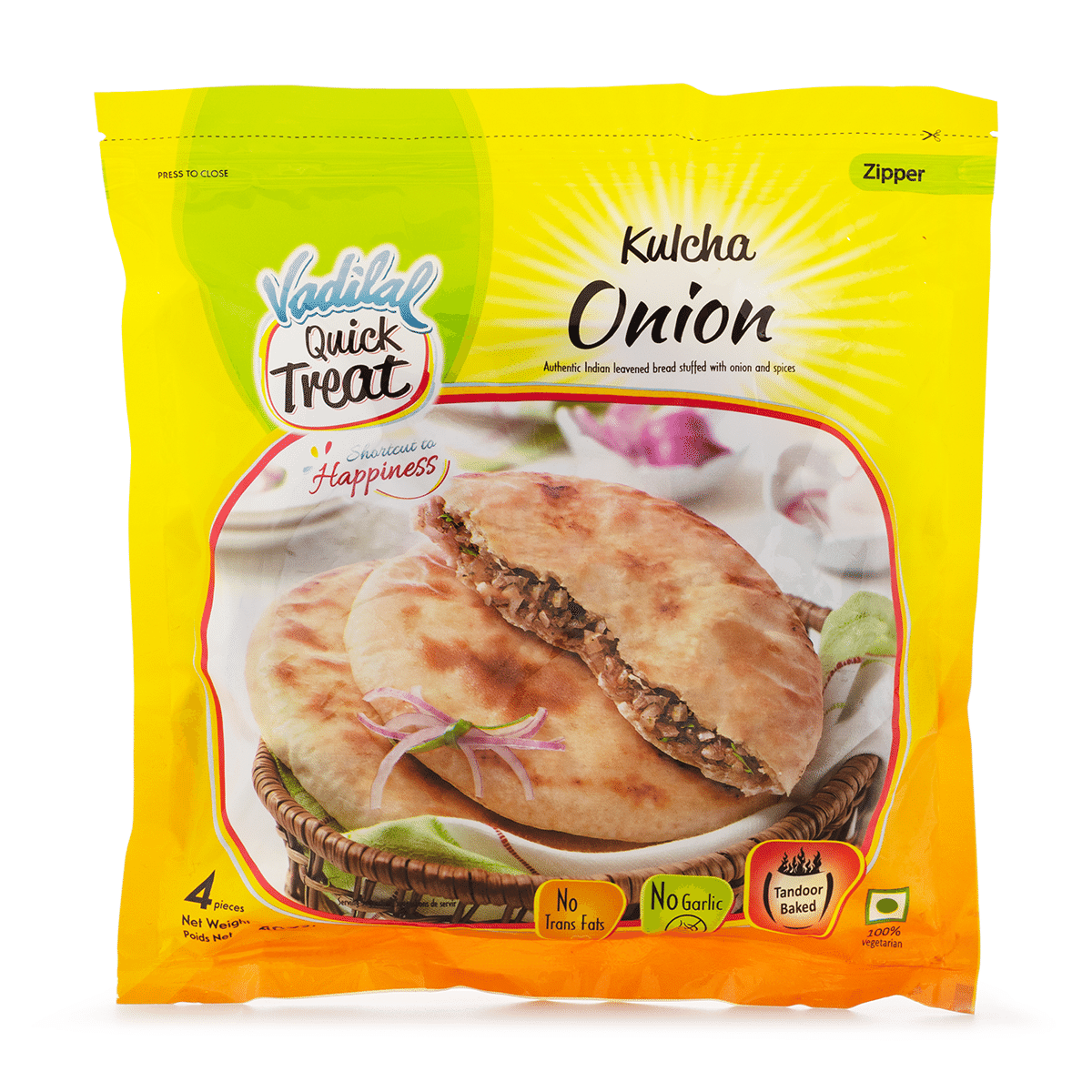 Vadilal Onion Kulcha, Frozen 400 g