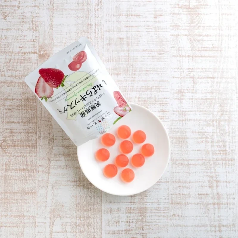 Get ZEN-NOH Ibaraki Kiss Strawberry From Ibaraki-Ken Gummy 40g