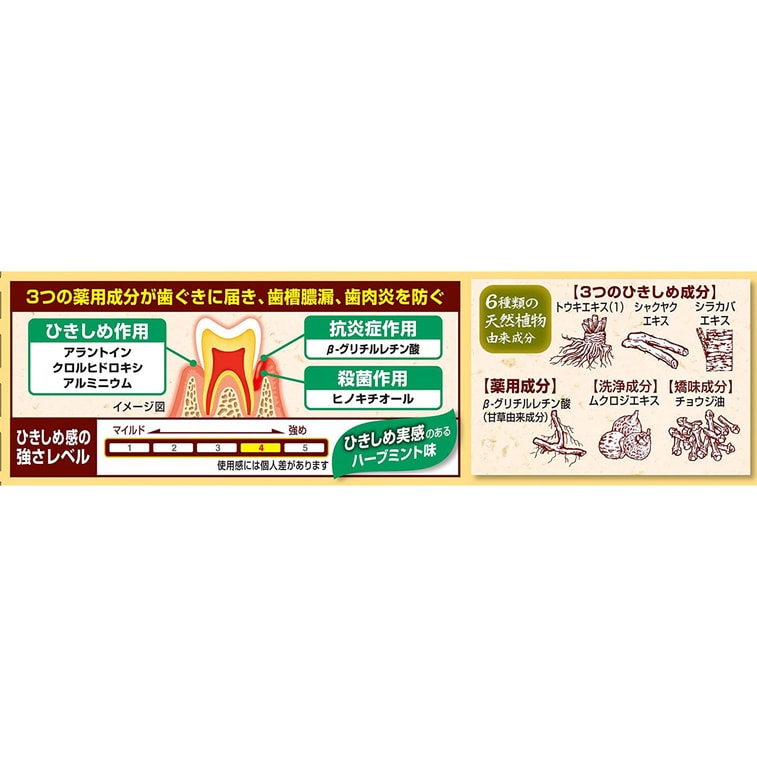 商品详情 - 【日本直邮】日本KOBAYASHI 小林制药 生叶天然植物牙膏 有效防止牙周炎 清新口气 黄色装 100g - image3
