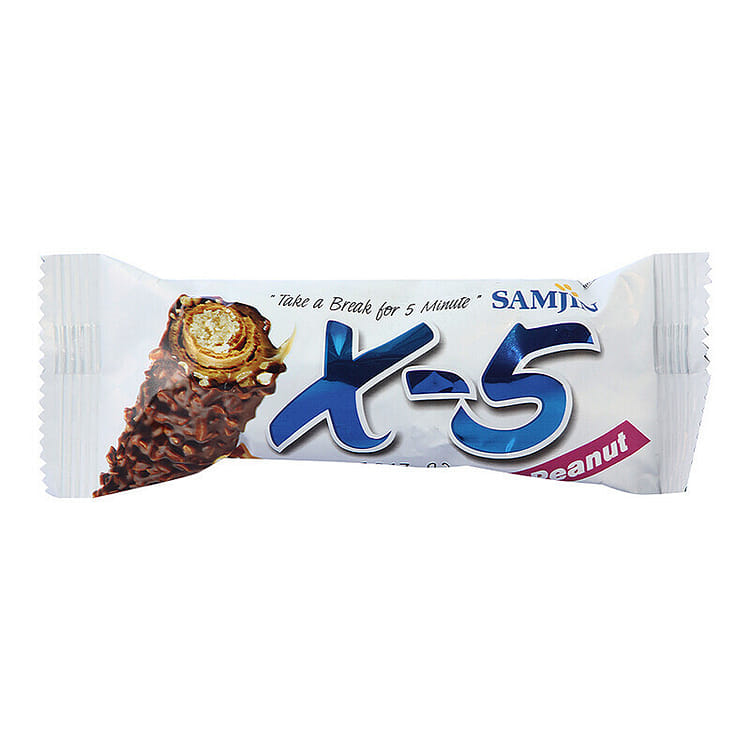 Korean SAMJIN X-5 Chocolate Bar Peanut Original Flavor 36g - Weee!