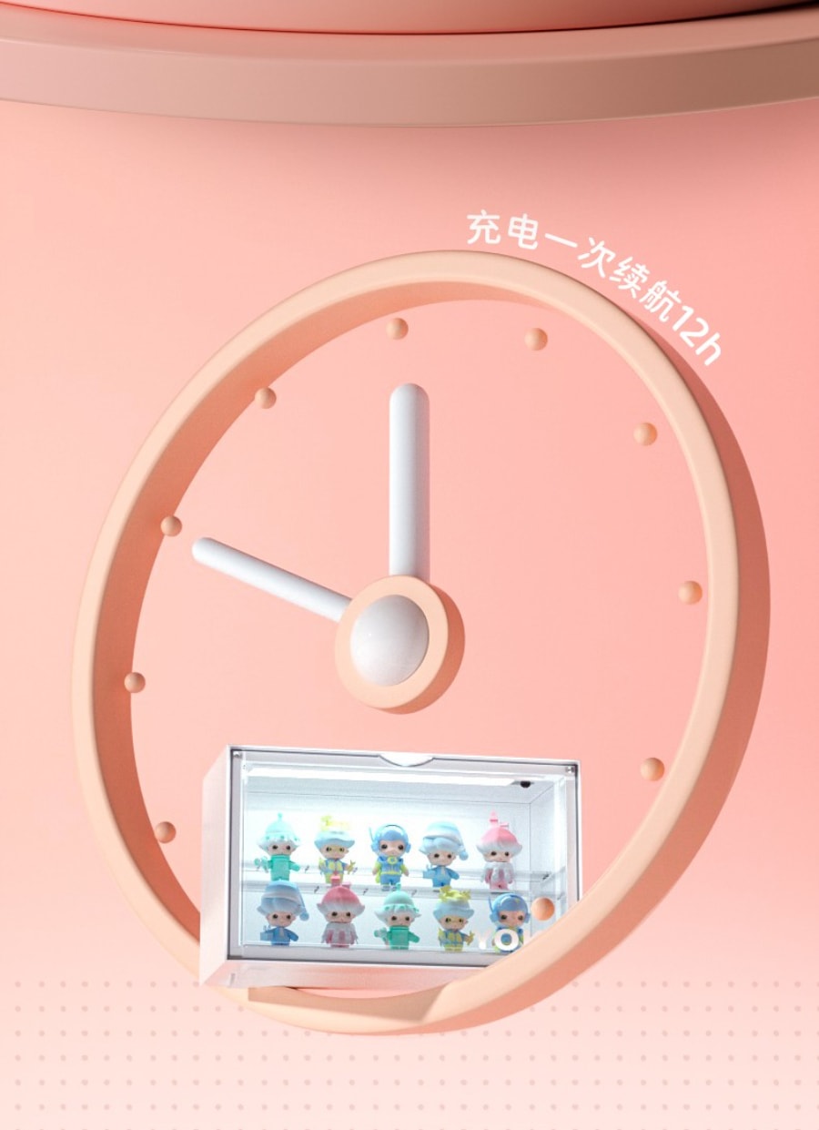YOKI LED灯盲盒手办潮玩收纳盒 泡泡玛特展示盒 防尘盒 黄色 1个