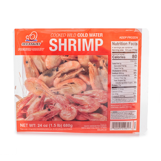 weee_seafood_Oceankist Cooked Wild Cold Water Shrimp, Frozen 1.5 lb