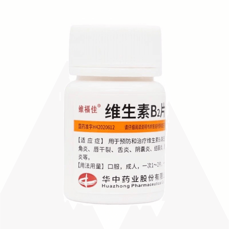 Vitamin B2 Tablets Skin Antioxidant 100pcs 1 each