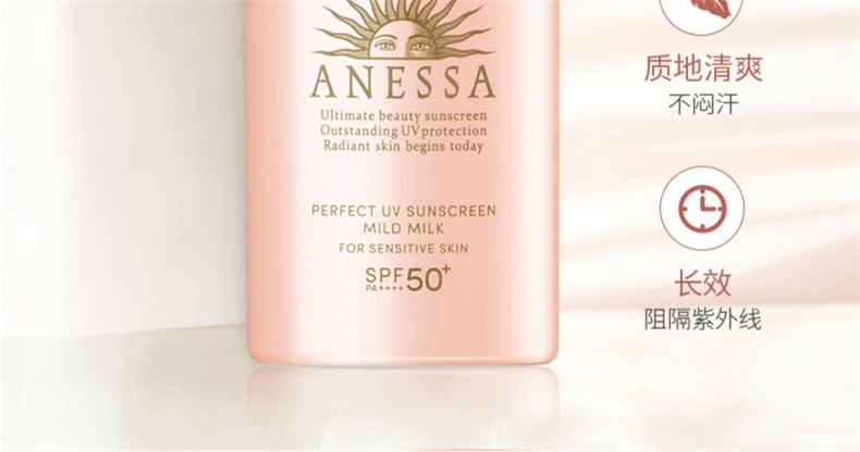 【日本直邮】日本 SHISEIDO资生堂 安耐晒 Anessa 敏感肌 粉金瓶防晒霜 2024最新款 60ml