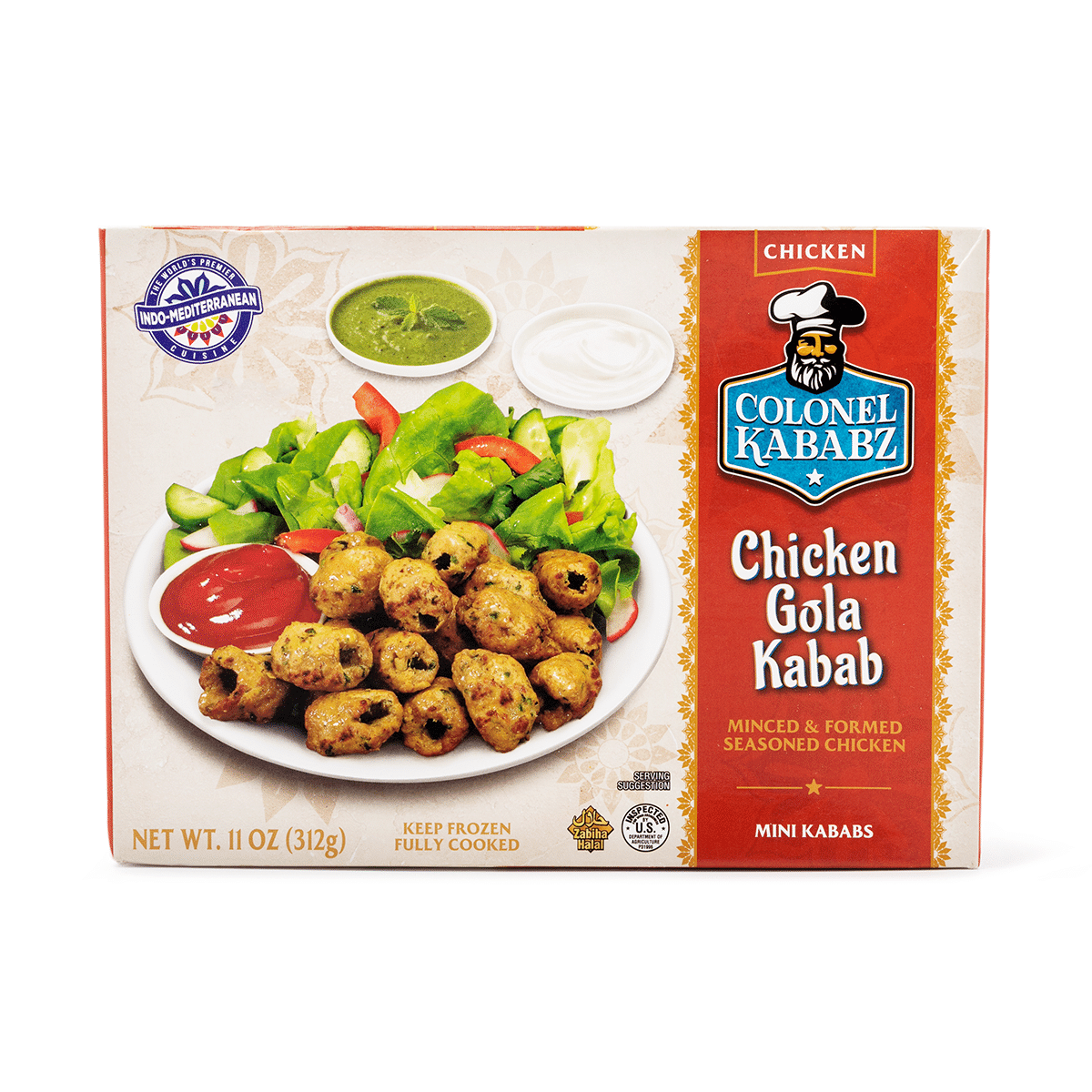 Colonel Kababz Chicken Gola Kabab, Frozen 11 oz