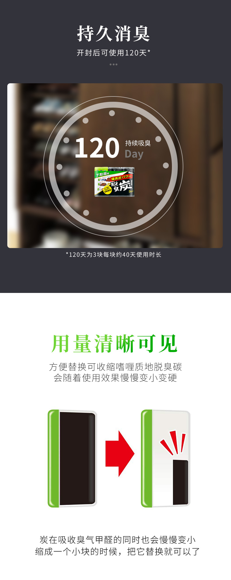【日本直郵】艾飾庭 ST小雞仔 鞋櫃吸味 除臭 殺菌 除異味神器 3個入