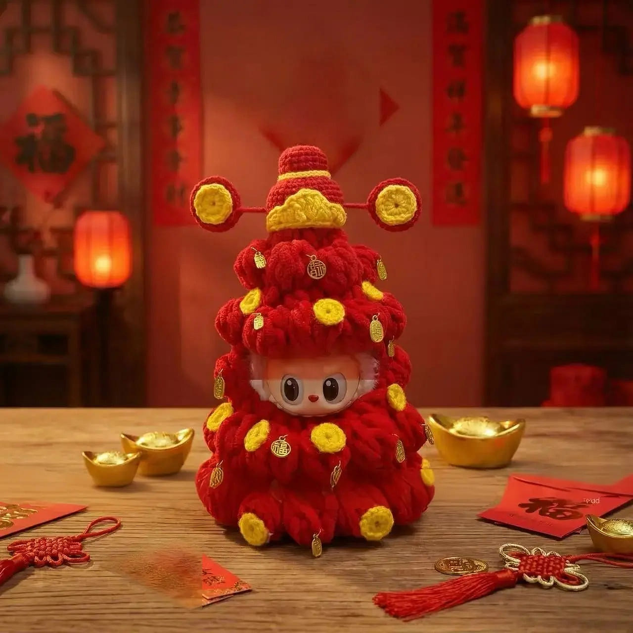娃衣搪膠玩偶新年財神17cm 適用於一二三代 1 箱