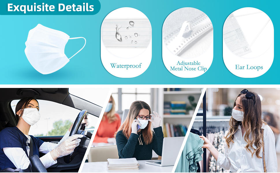 disposable face mask white
