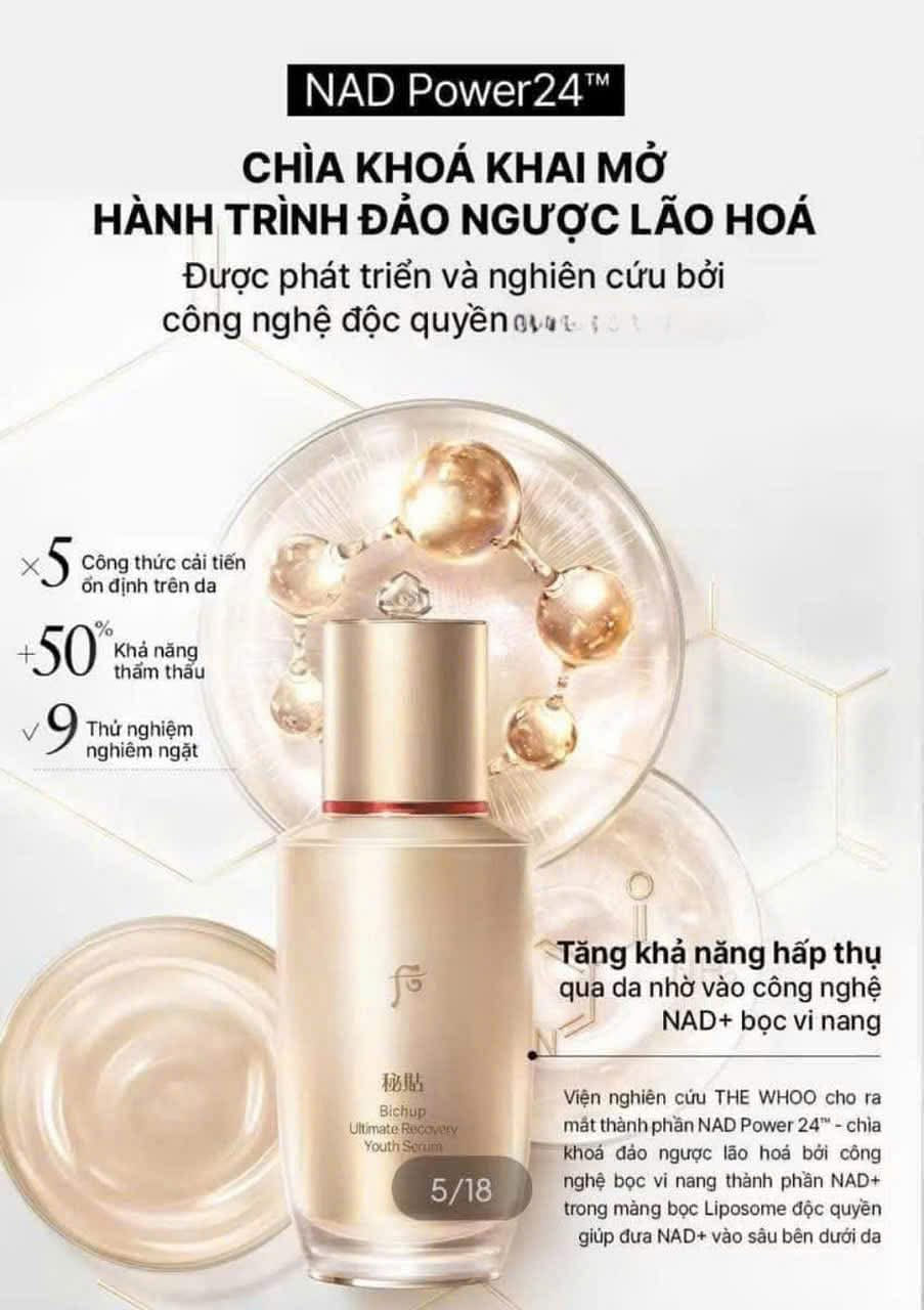Get The Whoo Bichup Ultimate Recovery Youth Serum Set 1 box