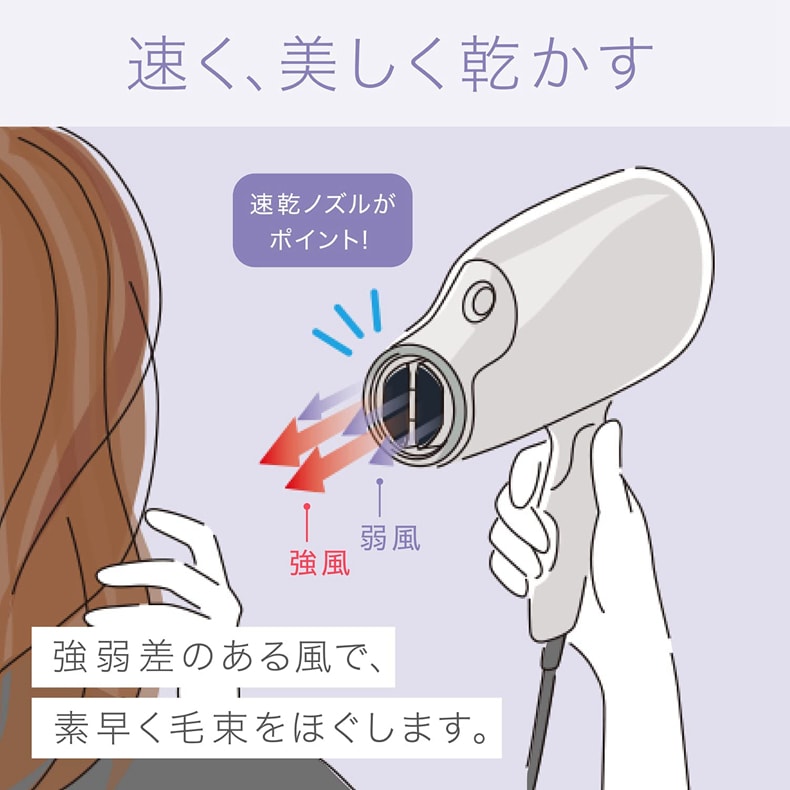【日本直邮】日本松下 PANASONIC 最新款纳米水离子双重矿物质负离子 黑科技吹风机 EH-NA9F #胭脂红