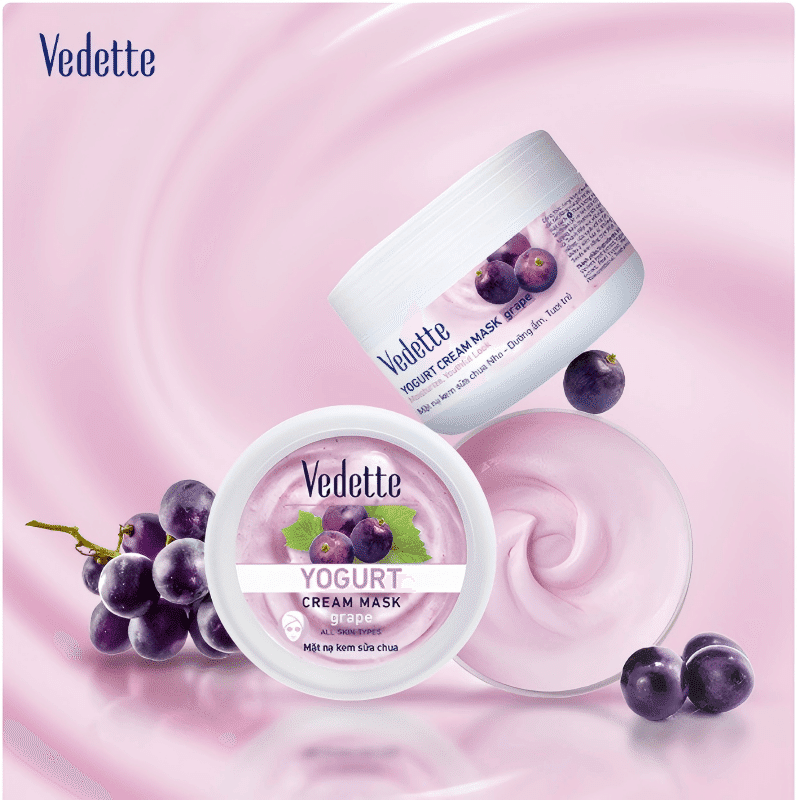Vedetee Grape Yogurt Mask: Anti-Aging 1 box