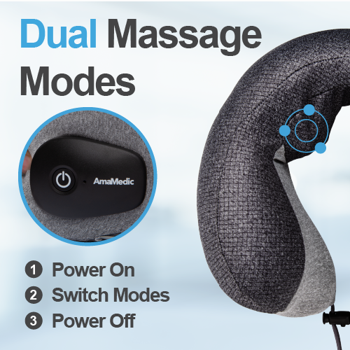 Amamedic Shiatsu Neck Massager - Dual Massage Modes
