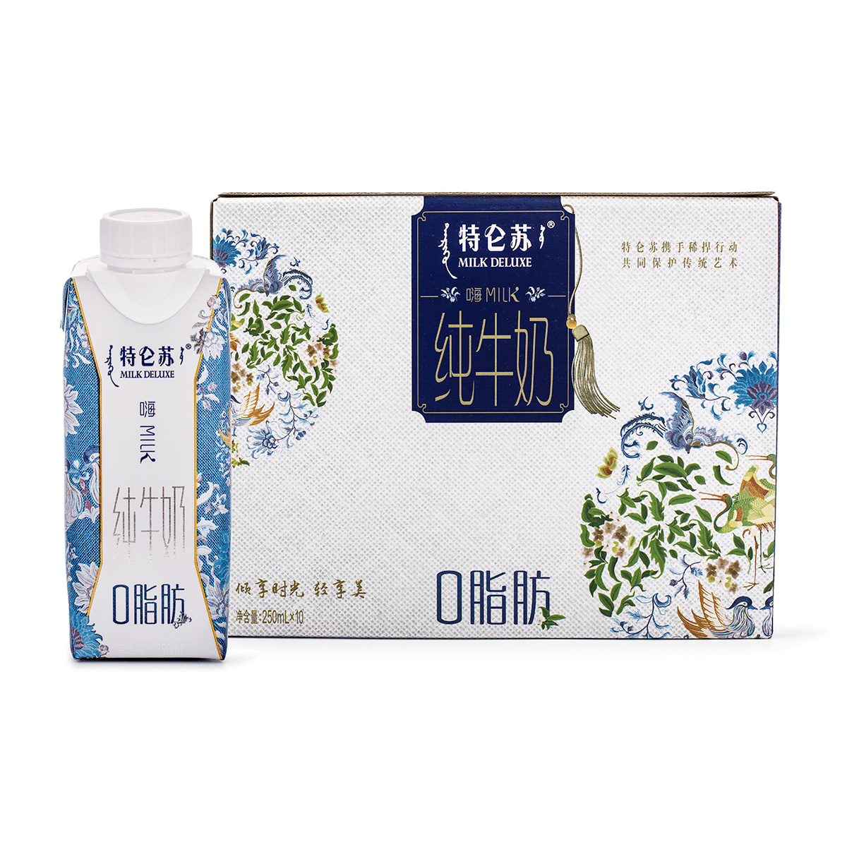MENGNIU 무지방우유 10팩 1 박스