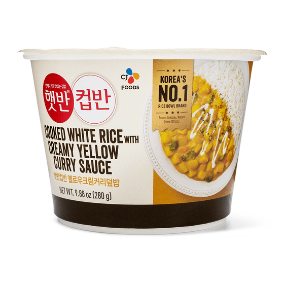weee_instant_CJ Cooked White Rice with Creamy Yellow Curry Sauce 280 g