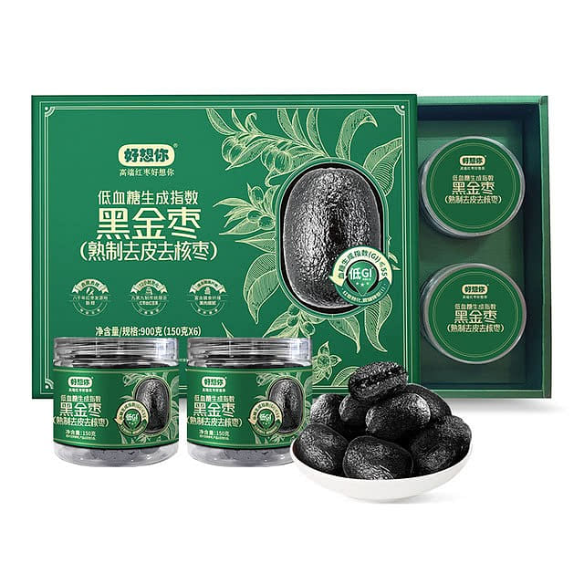 하오샹니 흑금대추 익힌것 껍질제거 핵제거 선물세트 6캔 900g 1 케이스