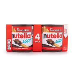 Nutella & Go Snack Packs, Chocolate Hazelnut Spread with Breadsticks 4pk 208 g