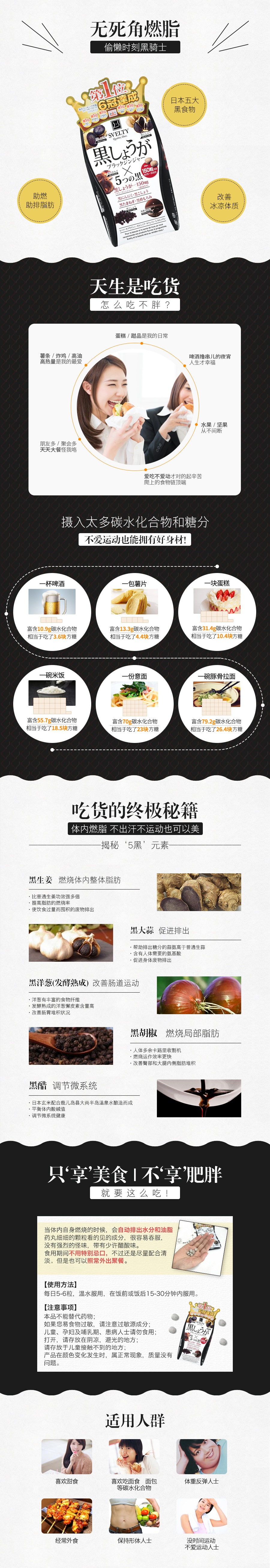 【日本直郵】 SVELTY 5黑燃脂丸 燃燒倍纖顆粒 150粒