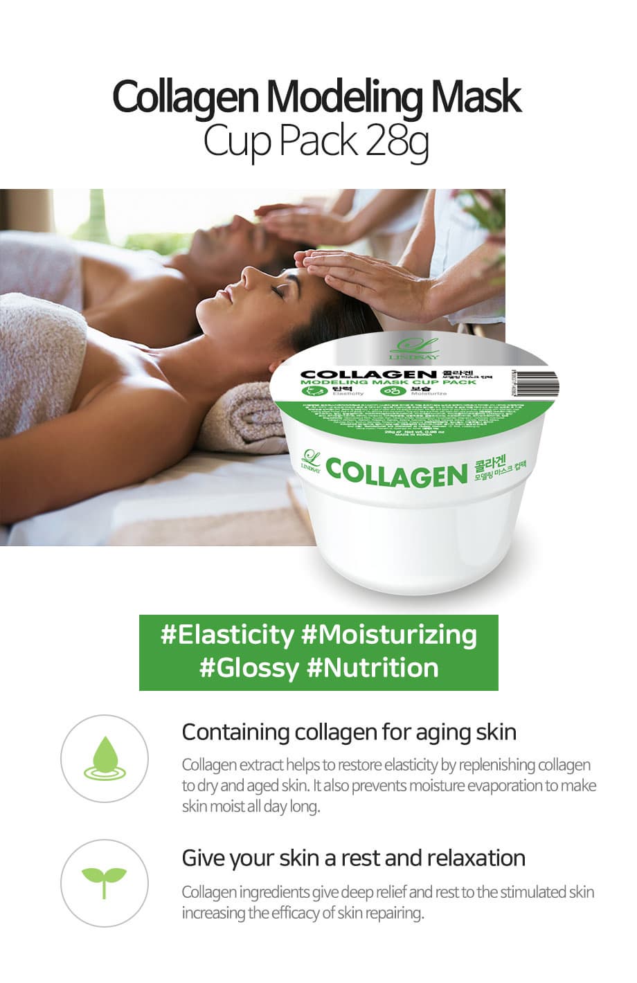 LINDSAY Collagen Modelling Mask Cup Pack 韩国LINDSAY 胶原蛋白软膜粉 28g – Image  Beauty online