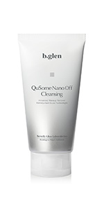 bglen, b.glen, b-glen, b glen, make up remover, nanooff, face cleansing, face clenser, qusome
