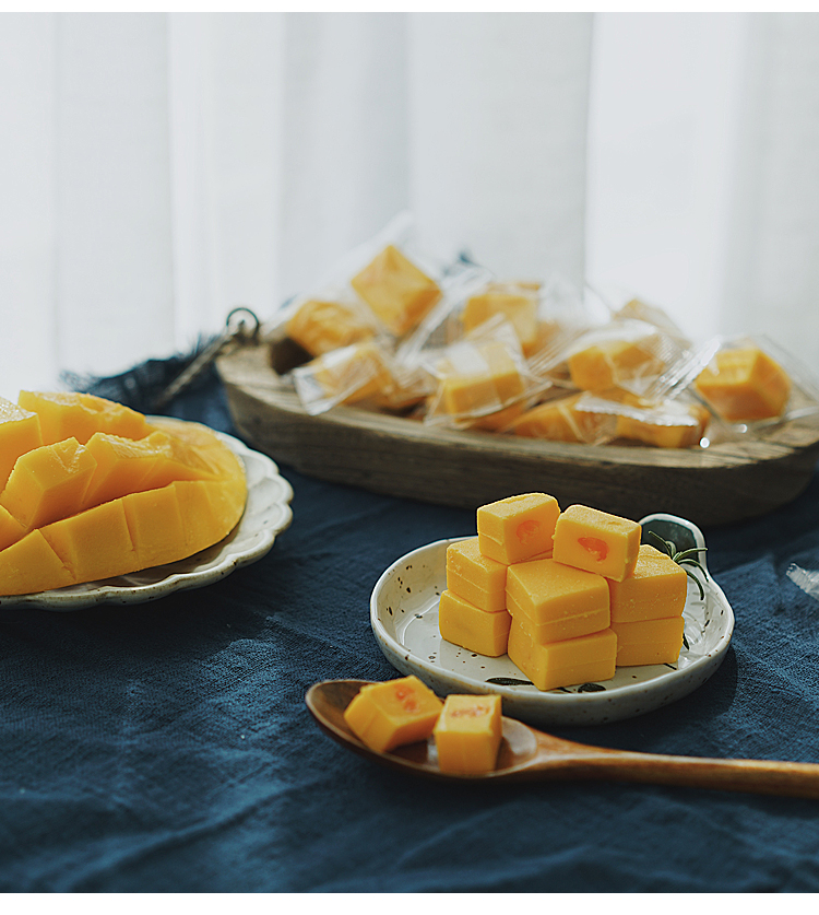 网红休闲零食【爆浆芒果糕】新品尝鲜 芒果软糖夹心糖果果汁糖 250克