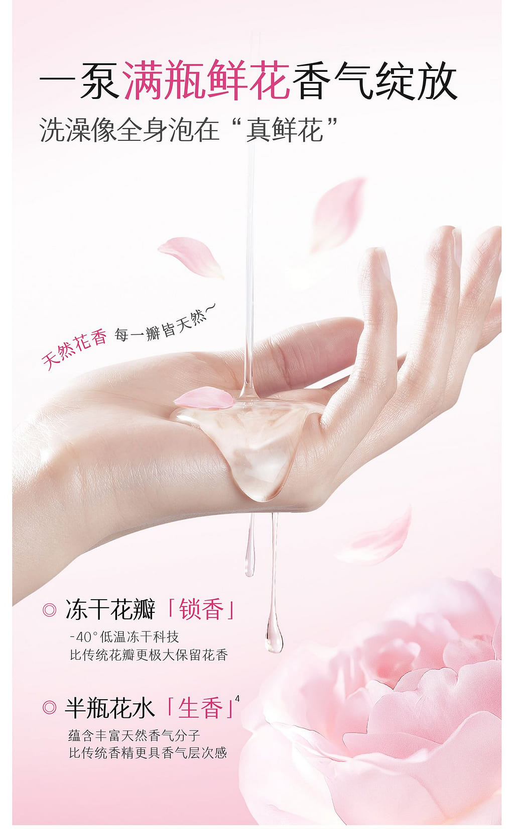 半亩花田鲜花精华香氛沐浴露滋润持久留香甜桂摇金500 克- Weee!