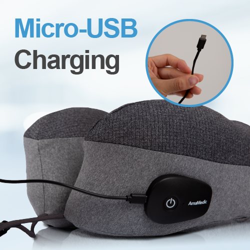 Amamedic Shiatsu Neck Massager - Micro-USB Charging