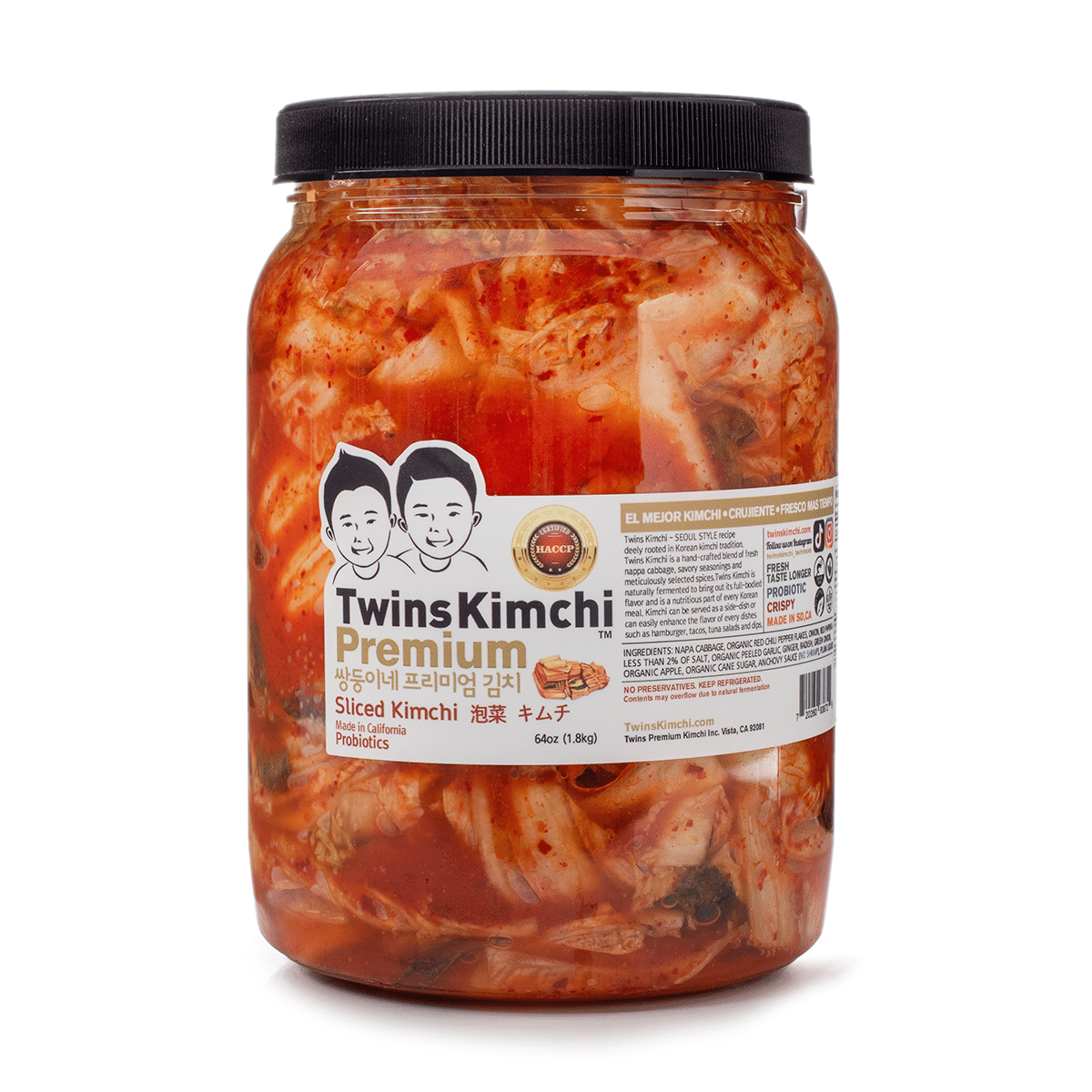 Kimchi en Rodajas Premium Twins 64 oz