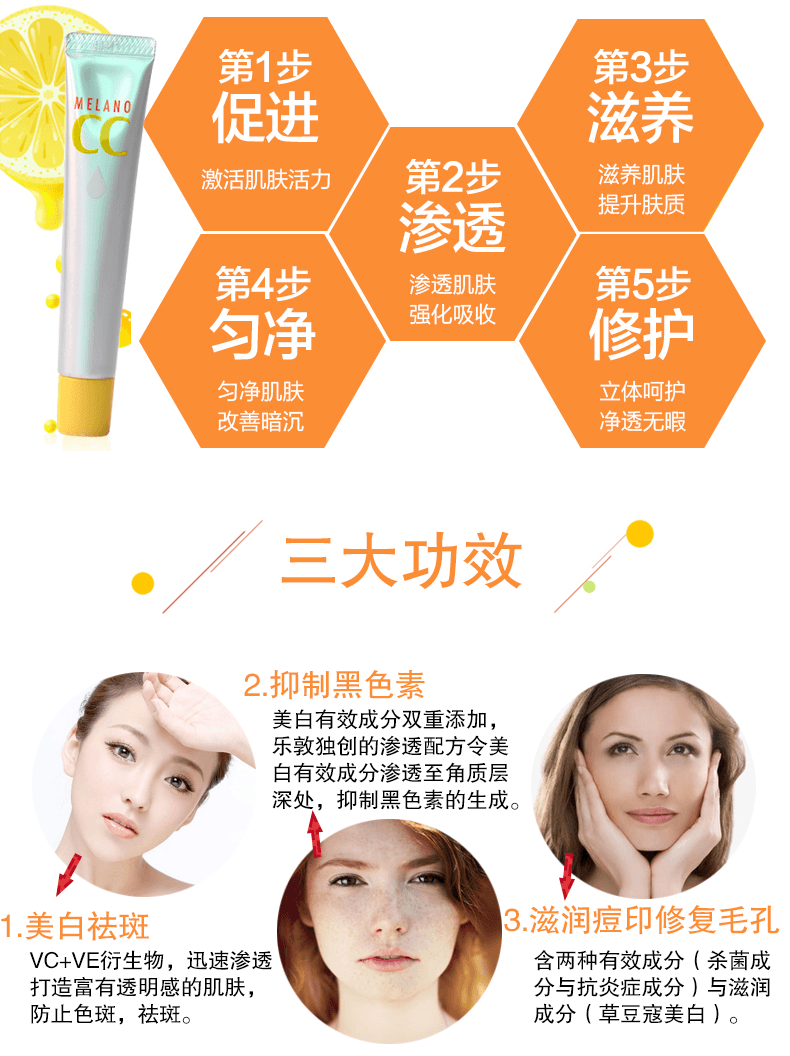 [日本直郵]  ROHTO樂敦 Melano CC嫩白祛暗沉祛痘印淡斑 藥用美白精華美容液 20ml