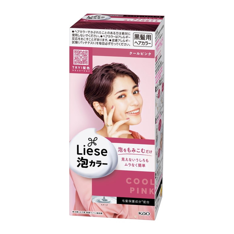 商品详情 - 【日本直邮】日本KAO花王 LIESE PRETTIA 泡沫染发剂 冷冽粉色 108ml - image0