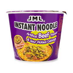 JinMaiLang Artificial Beef Flavor & Sour Pickled Cabbage Instant Noodle Bowl 120 g*12 pack