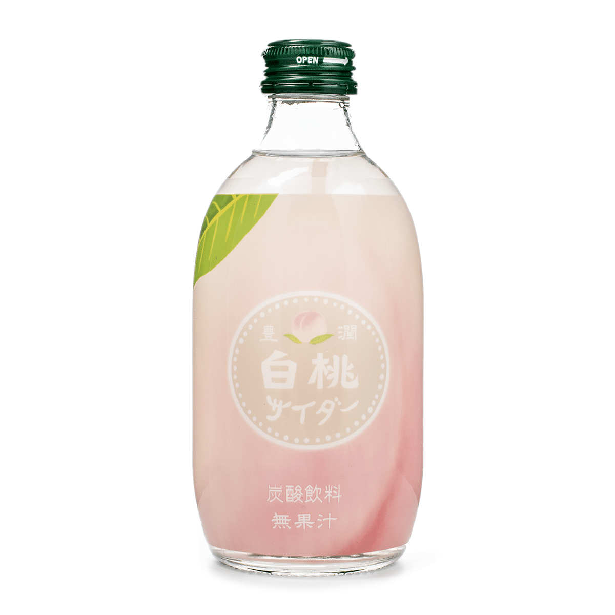友桝 豊潤白桃サイダー 300 ml(ミリリットル)*24 パック