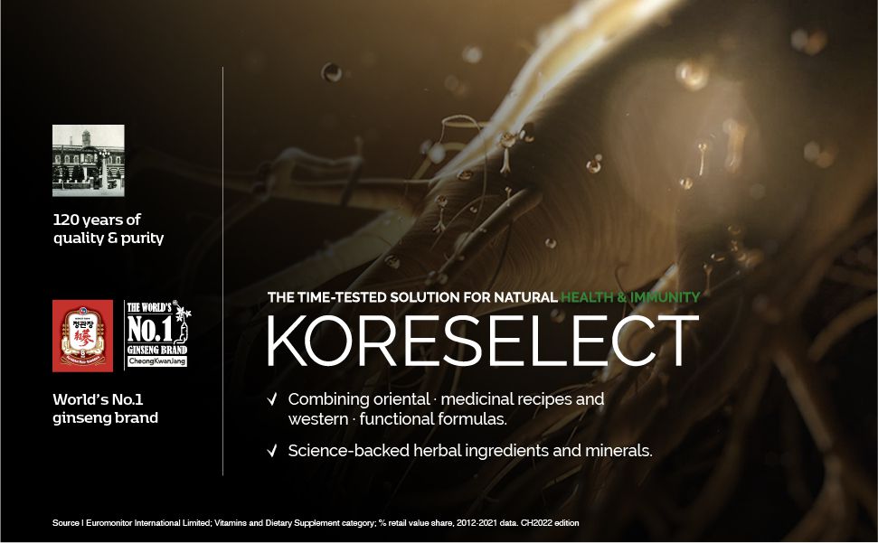 American Ginseng Energy Boost Capsules with Tumeric - Koreselect