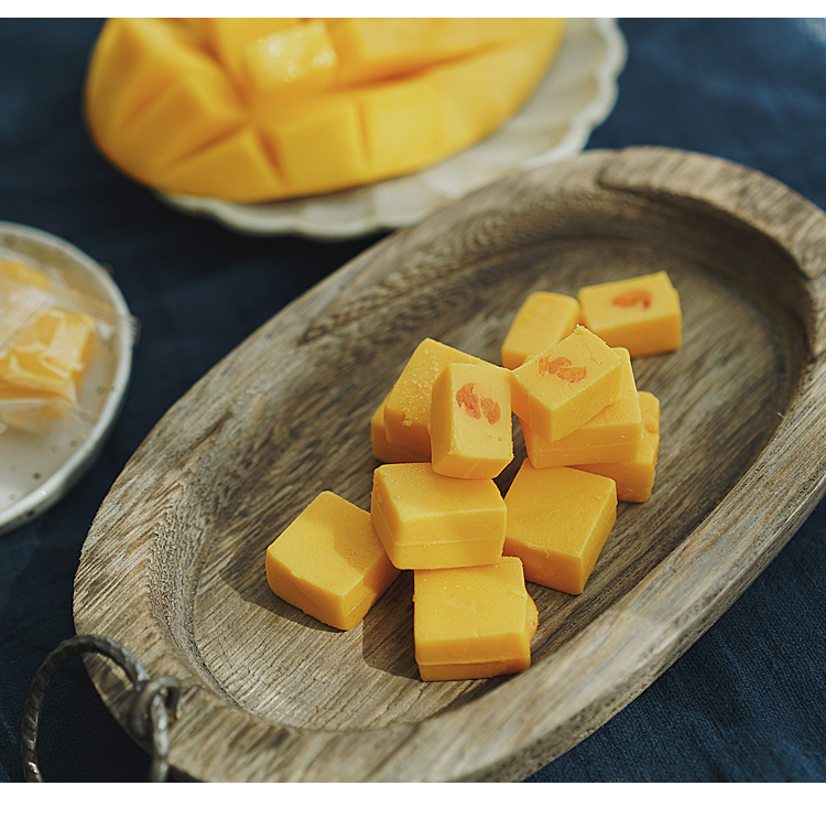 网红休闲零食【爆浆芒果糕】新品尝鲜 芒果软糖夹心糖果果汁糖 250克