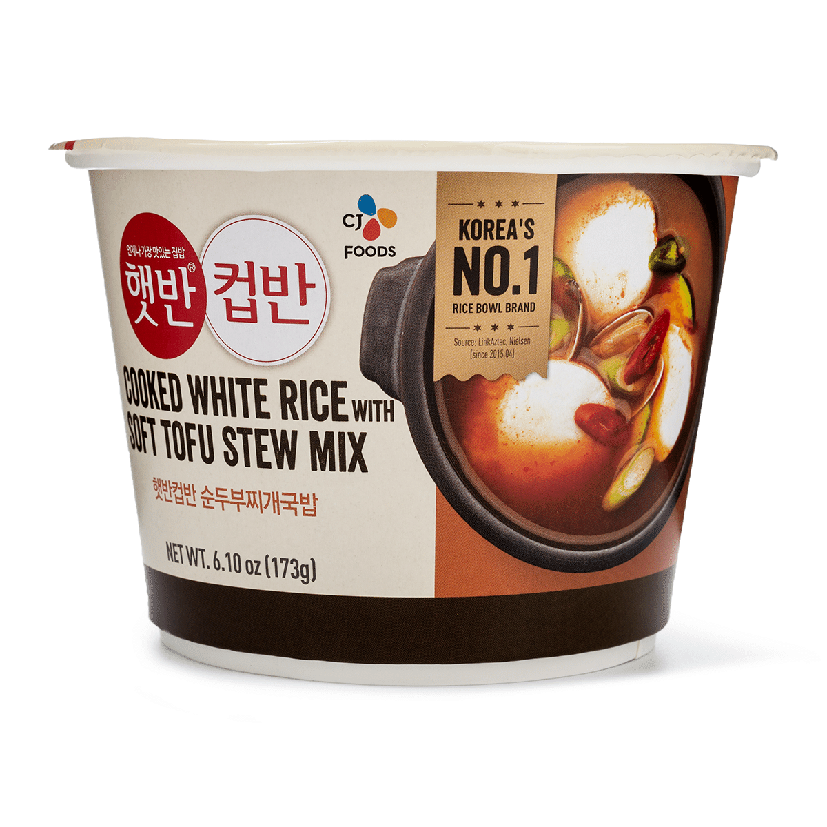 CJ Foods Cooked White Rice with Soft Tofu Stew 173 g*18 pack