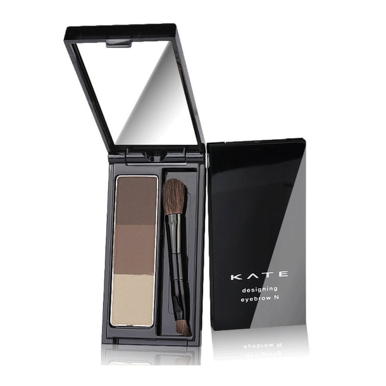 商品详情 - 【日本直邮】嘉娜宝KATE 三色立体眉粉 带眉刷 #棕色 EX-5 - image0