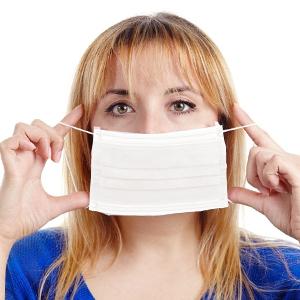 white surgical mask