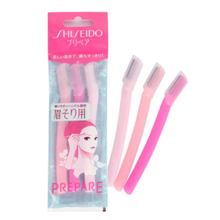 商品详情 - 【日本直邮】 SHISEIDO 资生堂 PREPARE 女用专用修眉刀 3把入 - image0