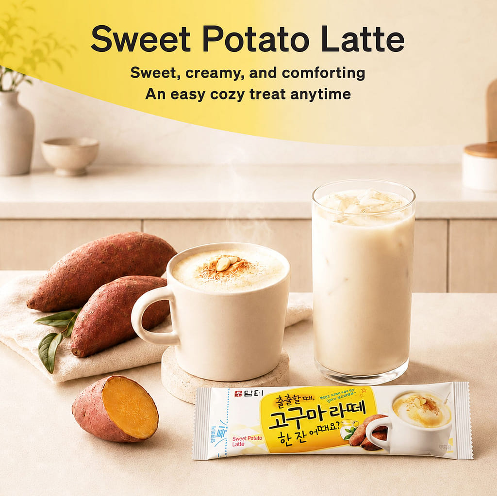Get Damtuh Sweet Potato Latte 18g, Korean Latte Powder 12 count