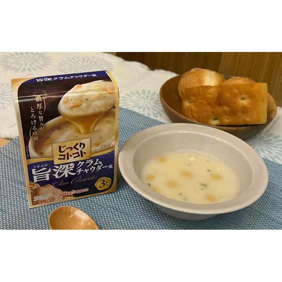 ポッカS じっくりコトコト濃厚クラムポタージュ3本 1 箱 - Weee!