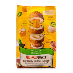 Pulmuone Mozz Cheddar and Fishcake Corn Dogs, Frozen 14.1 oz