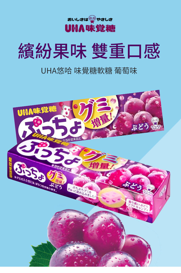 味覚糖 ぷっちょスティック ぶどう 10粒 - Weee!