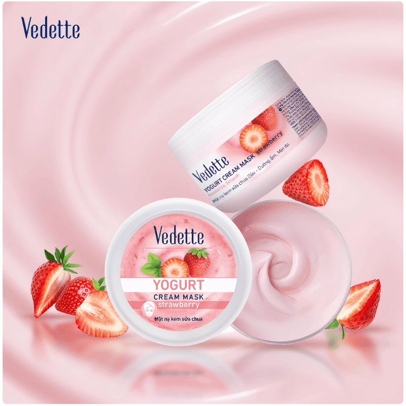 Vedetee Strawberry Yogurt Mask: Acne Care 1 box